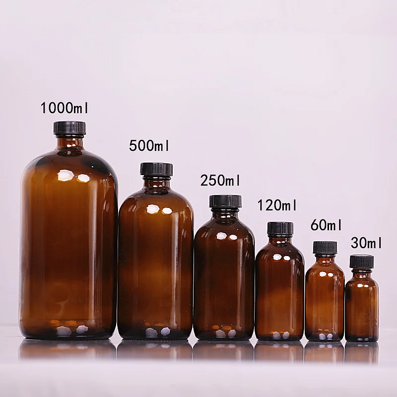 amber glass water bottle