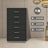 Six-drawer piano black