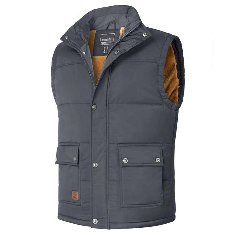 Clothing Manufacturer Custom  Utility Fleece Sleeveless Vest Jacket,Winter  Thermal  Plus Size Men's Vests & Waistcoats