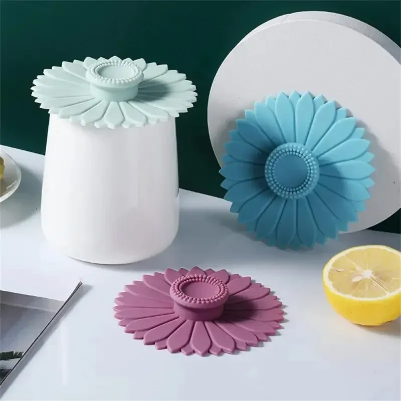 Silicone Dust-proof Cup Lid for Tea Cups & Saucers Kitchen Dining Drinkware with Cover Lid for Giveaways