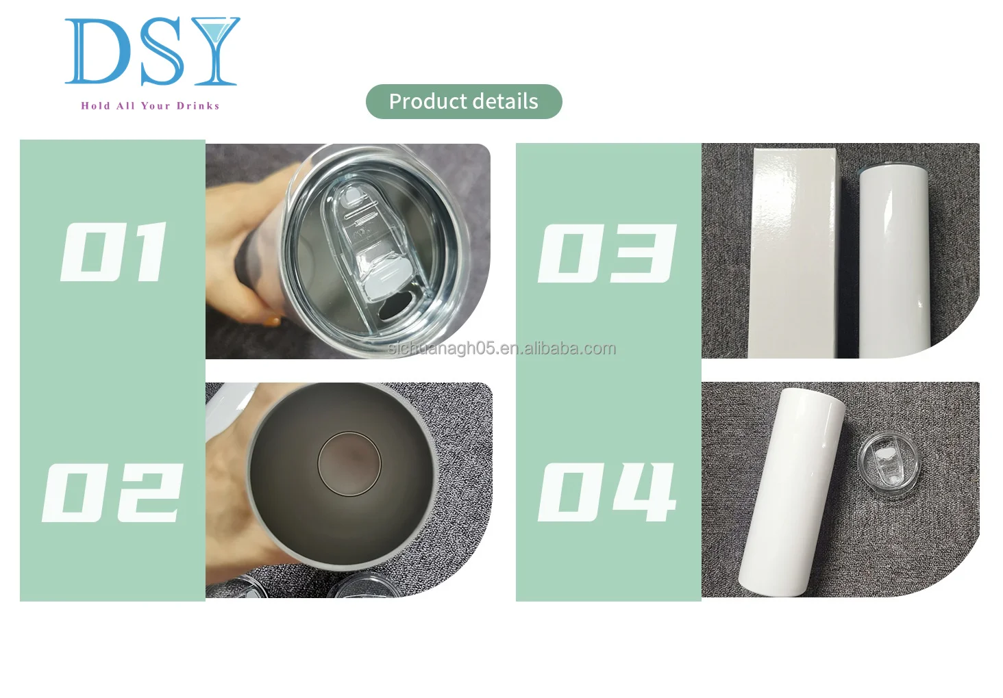 США Бесплатная доставка 12oz 15oz 20oz 30oz оптовая продажа прямой стакан из нержавеющей стали Белые сублимационные заготовки с пластиковой соломинкой