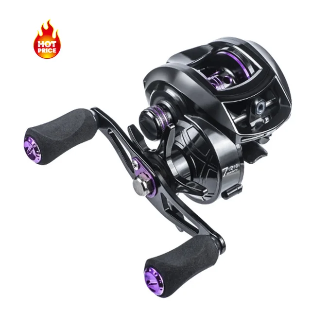 Factory Price Metal Left Right hand Baitcasting Reel High Speed 7.2:1 Gear Ratio for Fresh and Saltwater