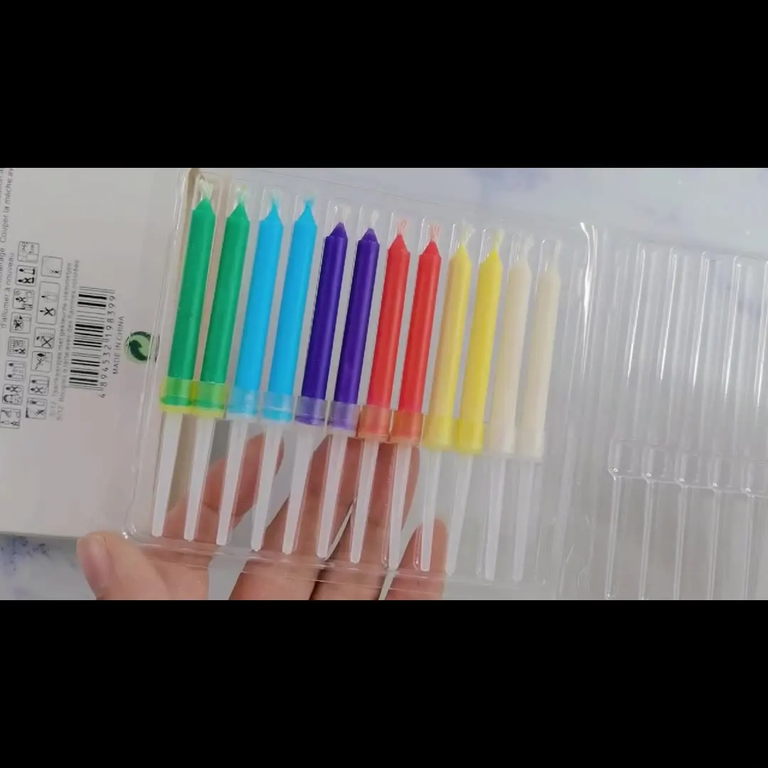 Rainbow Flame Happy Birthday Candles Wholesale Colorful Kids Candle