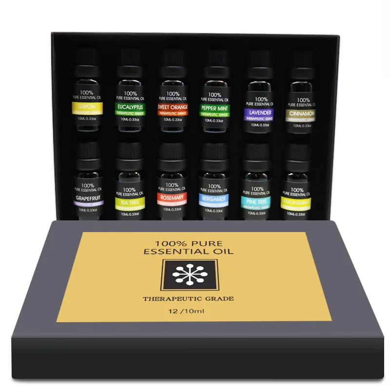 Essential Oils Top 12 Gift Set Pure Essential Oils Gift Set For ...