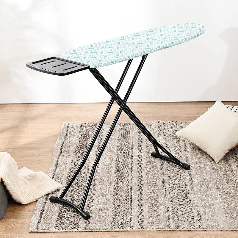 Factory Price Fashion Design Foldable Ironing Board Mesh Top Plastic Folding Ironing Board with Silicone Iron Rest
