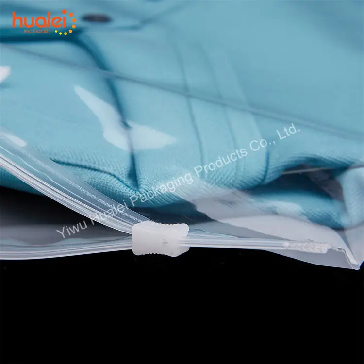 Factory Customized Logo Transparent Clear Plastic Zipper Bag Underwear ...