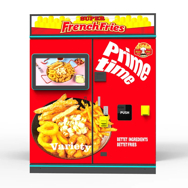 Smart French Fries Vending Machines 35 Secounds Chicken Wings Vending Machine Commercial Cooking Oil Vending Machine