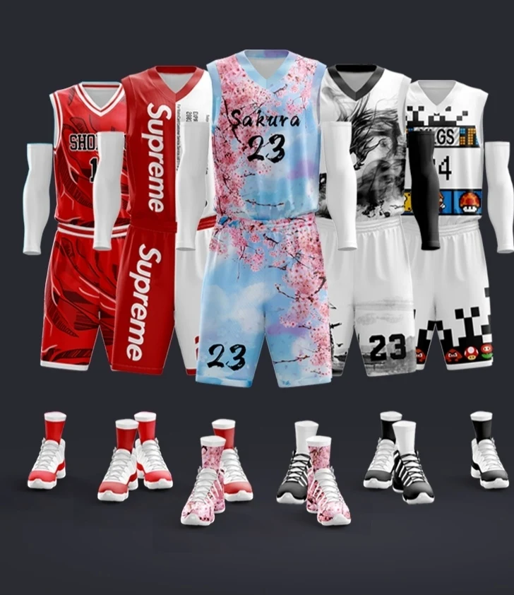 New Arrival Design Diamond Stack Pattern Basketball Wear Sublimation Men's Basketball  Jerseys For Gaming And Training