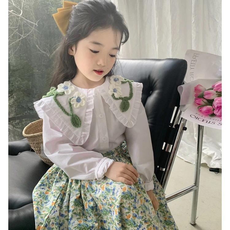 2023 Spring Korean Design Infant Girls Embroidery Flower Blouse Toddler  Kids Princess High Quality Shirt Outfit 1001d - Buy Baby Blouse,Kids Tops,Baby  Clothes Product on 