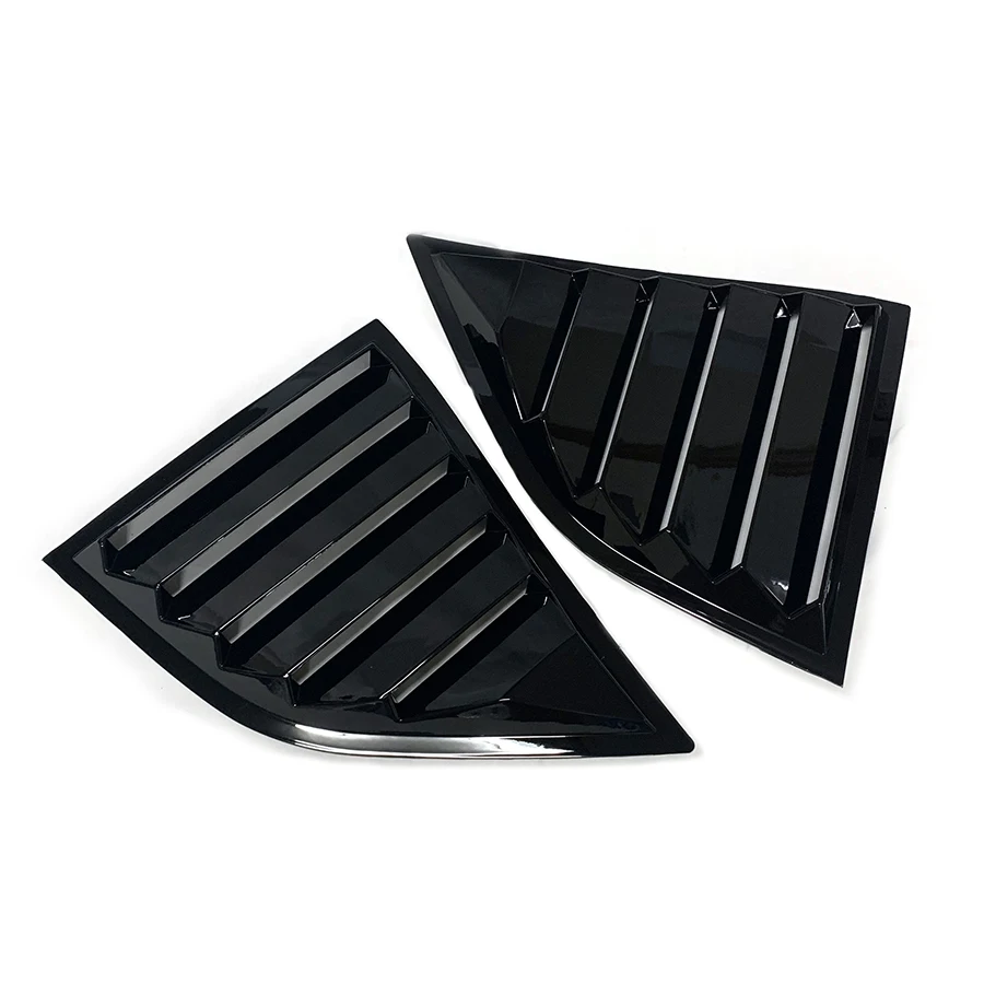 product for 2009   2023 dodge challenger abs black classic style side window louvers scoop cover auto body kits window shuttle diffuser-7