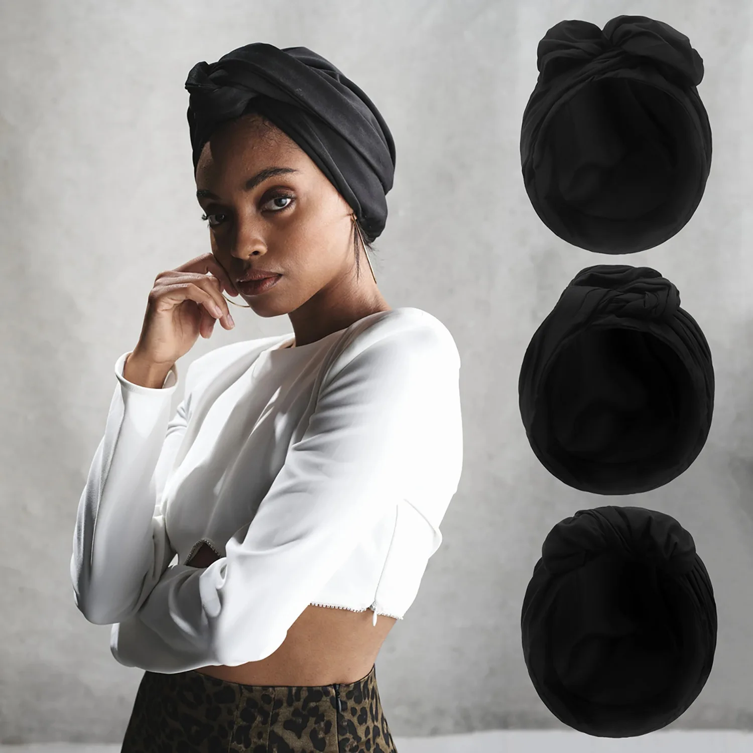 TouchUps Haarknoten Kappe – Afrikanisches Turban-Design, Kopftuch Für Styling & Schutz, Seidig Weich