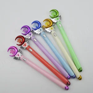 Popular Selling Cap-Off 3 in 1 Led Ballpen Fountain Ballpoint Pen with Magic Moon Shape