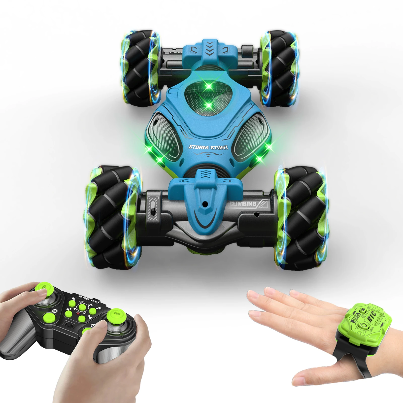 2024 NEW HOSHI 1611 MAX 2.4Ghz 1/10 scale 4WD Stunt Car Twist Vehicle remote control car watch control Christmas gift for kids