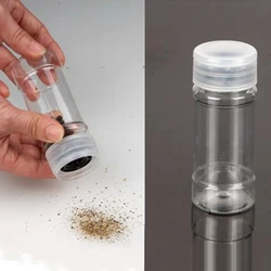 Salt And Pepper Shaker Spice Jar Manual Spice Mill Multifunction Travel Packaging Shaker Set Mini Shakers Round Simple Salt And Pepper Grinder Jar