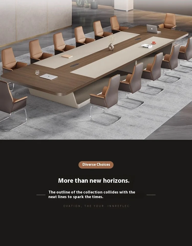 Modern Wood Extendable Conference Table for Hotel & School Use Large Creative Negotiation Commercial Office Furniture