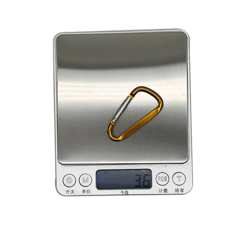 40mm Flat Mini Clip Custom Carabiners Aluminum Carabiner Clip Hook