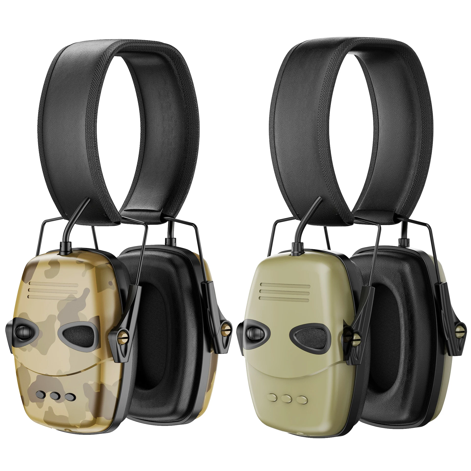 Outdoor CS Game Hunting Wireless Bluetooth Sound Pickup Noise Cancelling Earmuff Field Training Camouflage Tactical Headphones