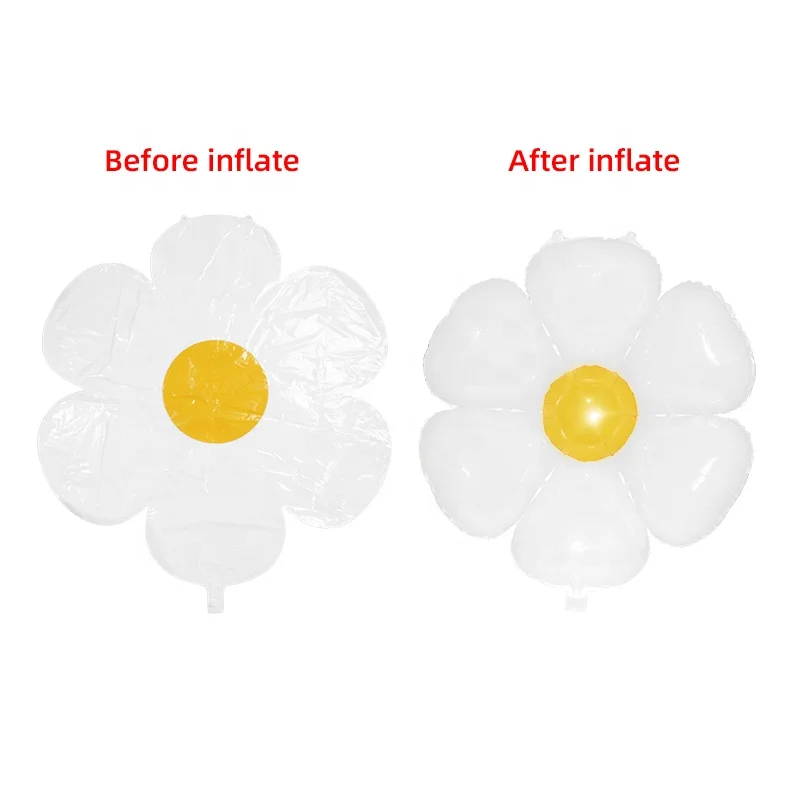 Воздушные шары с огромными цветами воздушные белой ромашкой из фольги украшения для вечеринки в честь Дня Рождения 4 размера
