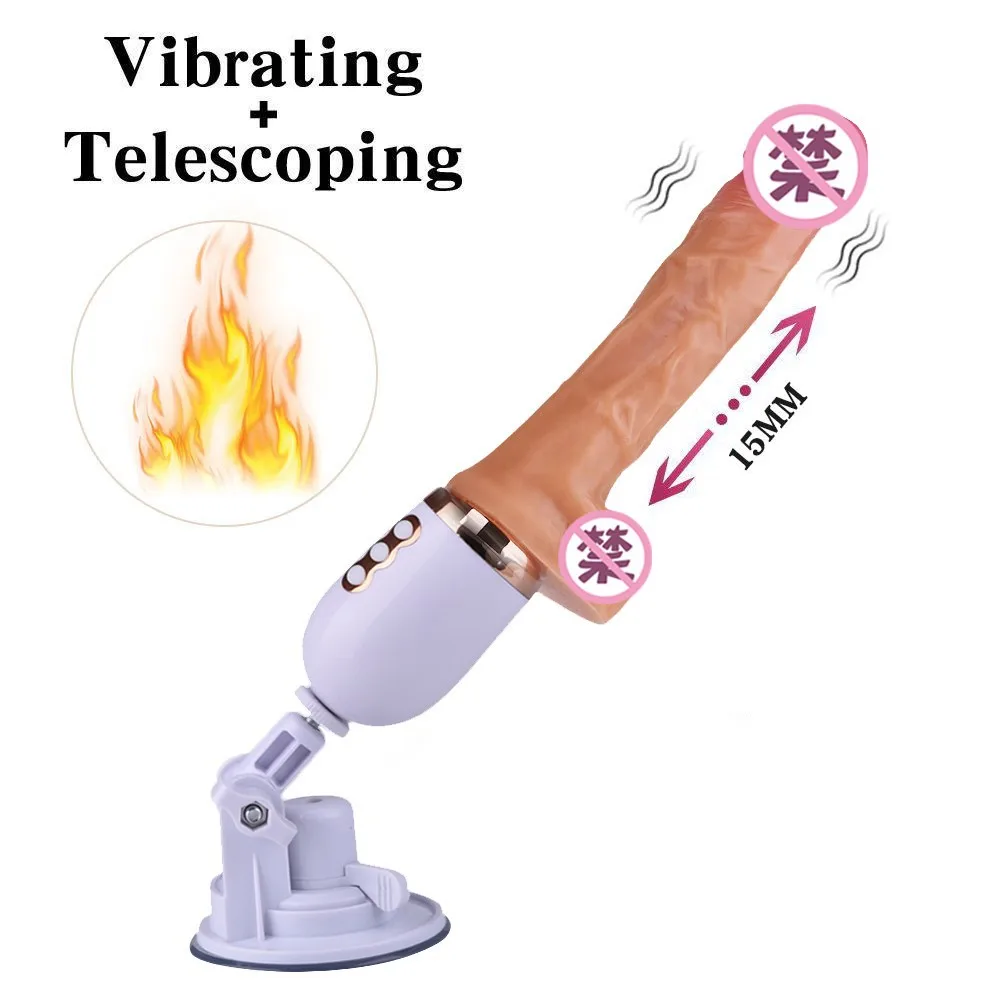 10 Vibration and 3 Telescopic High Speed Remote Control Vibrating Dildo Sex Machine for Women Masturbation