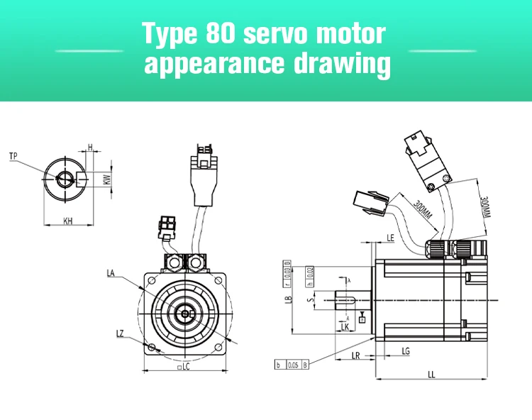 CNC lathe machine AC 220V servo motor and drive kit Ethercat CANopen 2kw 9.55N.m 485 speed and analog control servo drive motor details