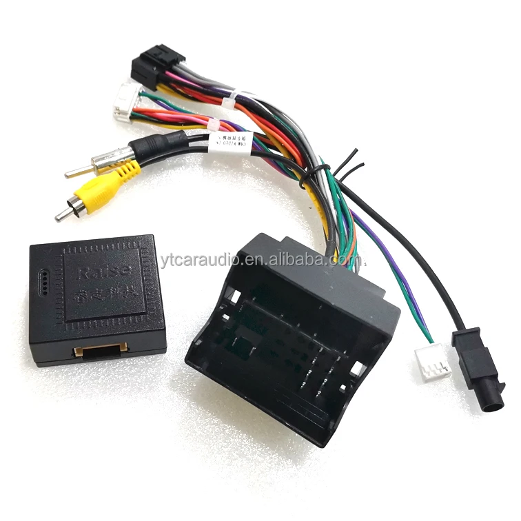 VGOL Câble adaptateur stéréo 16 broches iOS DIN 36/40 broches pour voiture Android faisceau de câblage faisceau de câblage câble de connexion d'alimentation compatible avec VW