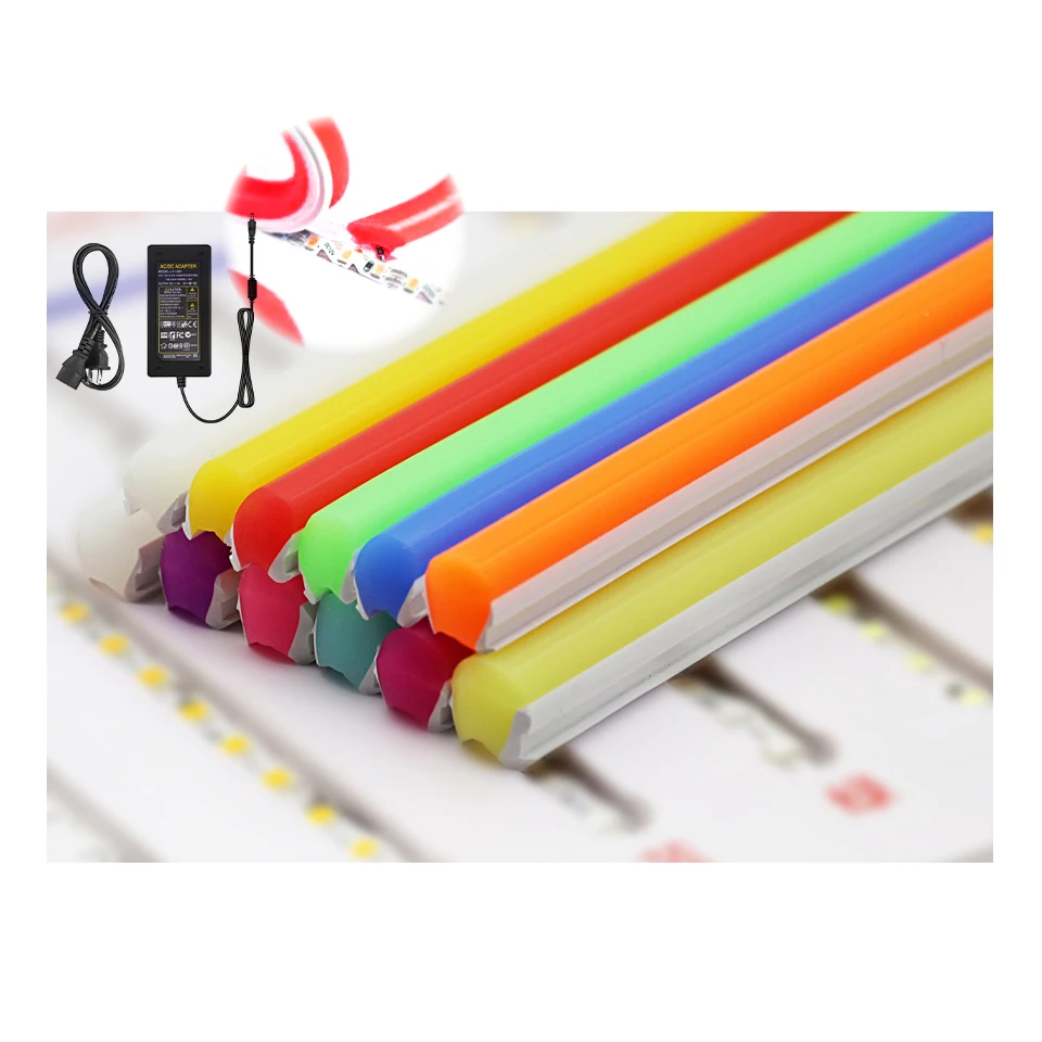 IP65 נפרדים תוספות DIY 8mm סיליקון גמיש עם לחיצה גבוהה מותאמת אישית 1cm ניתנת להחתכת פס ניאון LED לחגיגות תאורה