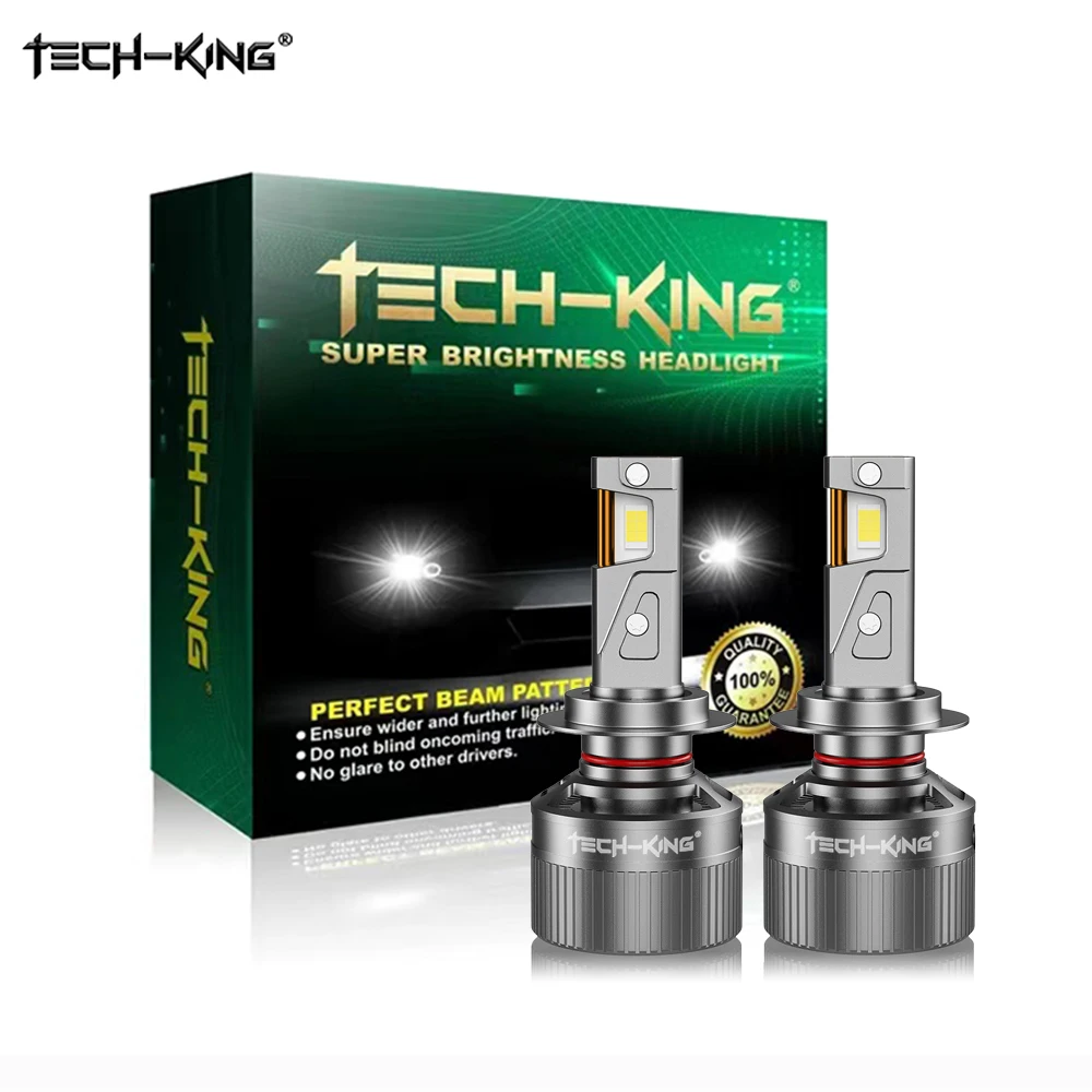 TECH-KING T9 Auto OEM ODM EMC canbus led bulb Custom Chip 9005 9006 9012 H4 LED 12V 120W 16000LM 6000K  Car LED Headlight Bulbs
