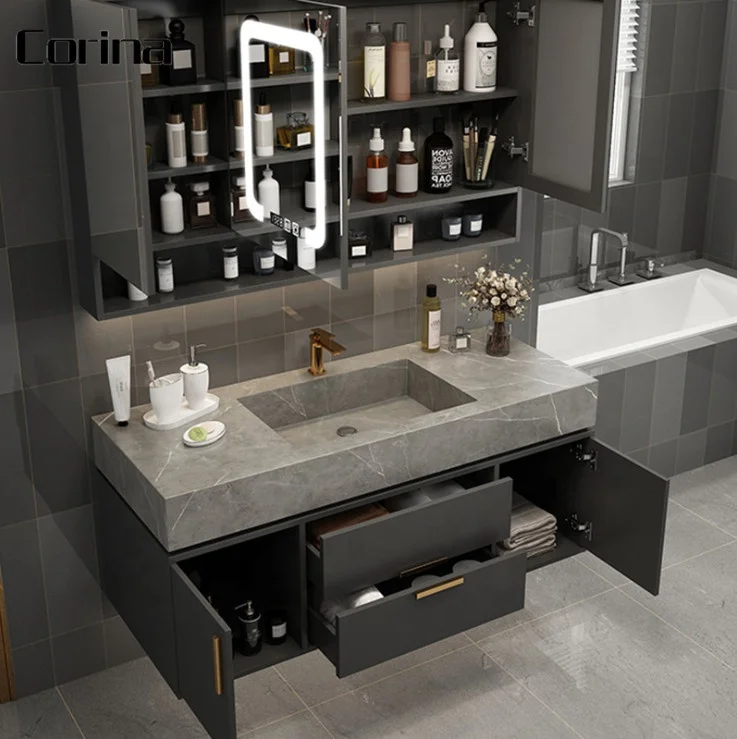 Новый дизайн мраморный туалетный столик для ванной