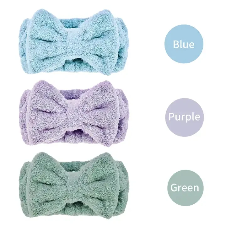 Индивидуальная эластичная повязка на голову для макияжа принцессы для спа для мытья лица Женская повязка для волос для спа повязка на голову с бантом эластичная повязка на голову