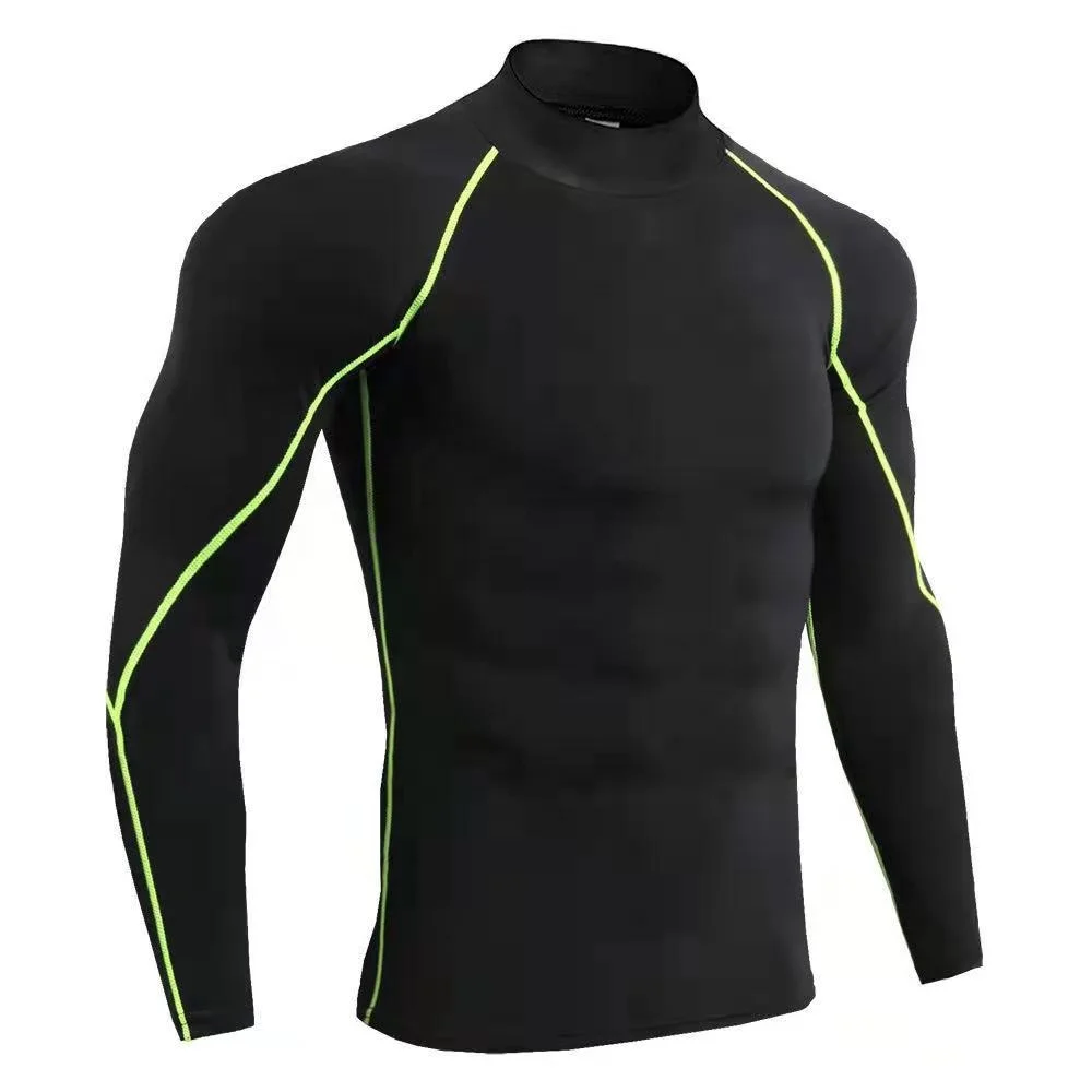 JL-10265 Wholesale Men’s Quick Dry Sports Wear t Shirt for Men’s Black White Gary PRO Club Long Sleeve T-shirts