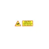 Yellow background with black text (a CCTV image)