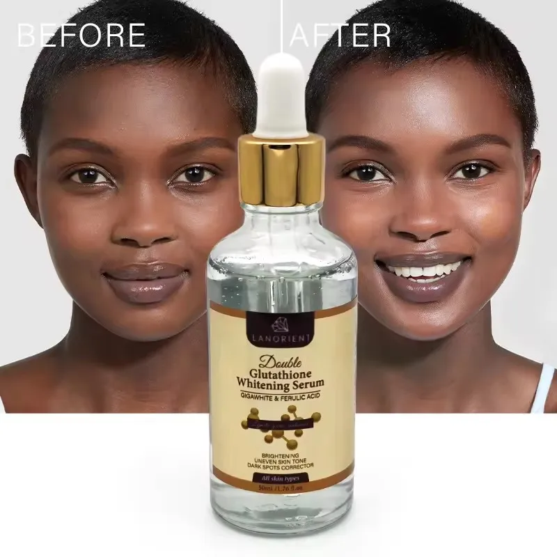 Original LANORIENT Glutathione Whitening Serum Fade Black Dark Spots  Defects Reduce Facial Oil Brightening Firming for Women