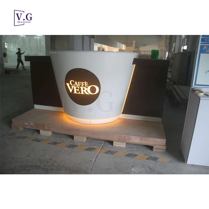 Design Ideas Bar Counter Top Custom Stone Led Lighted Onyx Granite Modern Nightclub Disco Pub Dj Wine Restaurant Bar Furniture