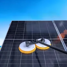 7.5 Meter Electric Rotating Double Head Disc Solar Panel Cleaning Machine Solar Panel Cleaning Brush