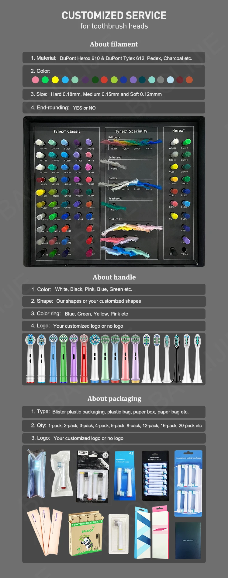 Electric Toothbrush Head with Soft Bristles and Dupont Nylon Bristle Replacement Toothbrush Head with 1 Year Warranty