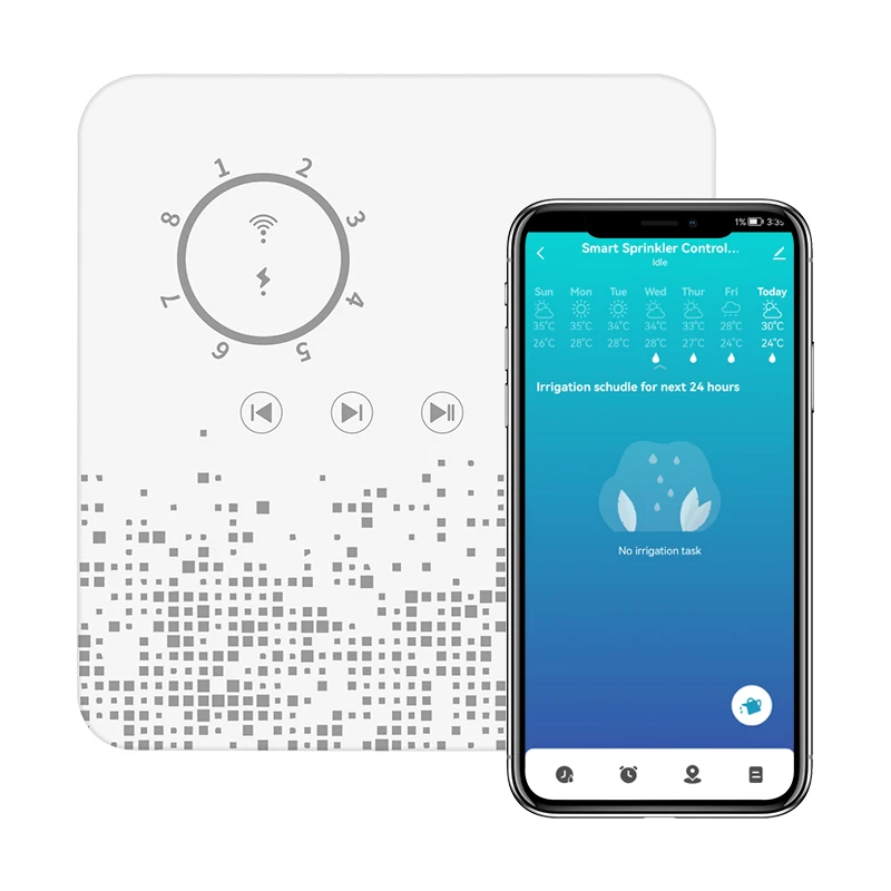 Смарт-контроллер для полива, 8 зон, Wi-Fi