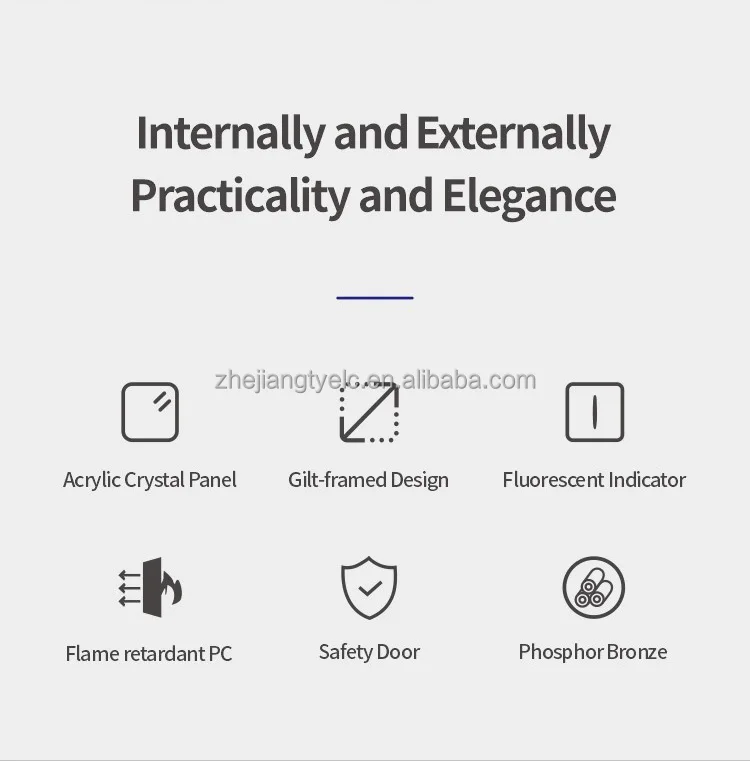 Tyelc Grey Doorbell Bp Switch Socket British Acrylic Switches Uk Switch