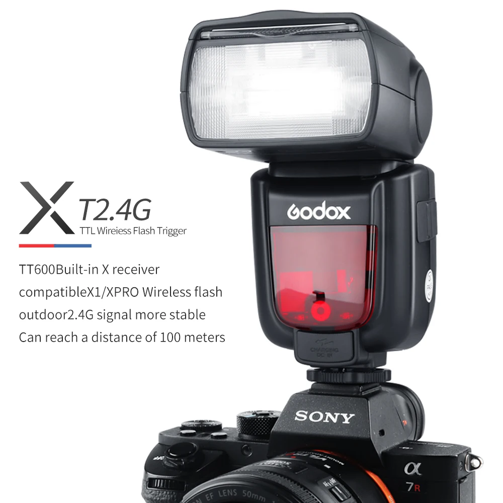 Godox TT600 2.4G Wireless Flash Speedlite Master/Slave Flash with Built-in Trigger System Compatible for Canon Nikon Pentax Olympus Fujifilm Panasonic (TT600) | Guatemala