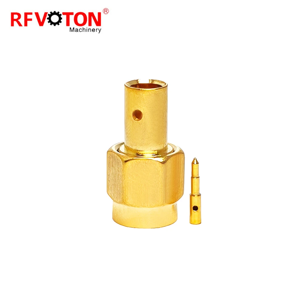 Factory Low Price Sma Male Plug Macho Solder Welding Crimp Rg402 Rg141 Cable Rf Coaxial Coax Connector Copper  SMA Converter