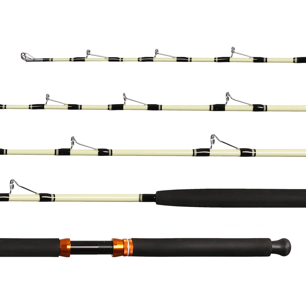 HONOREAL 40kg Drag One Section Heavy Boat Fiberglass Deep Sea Fishing Rod