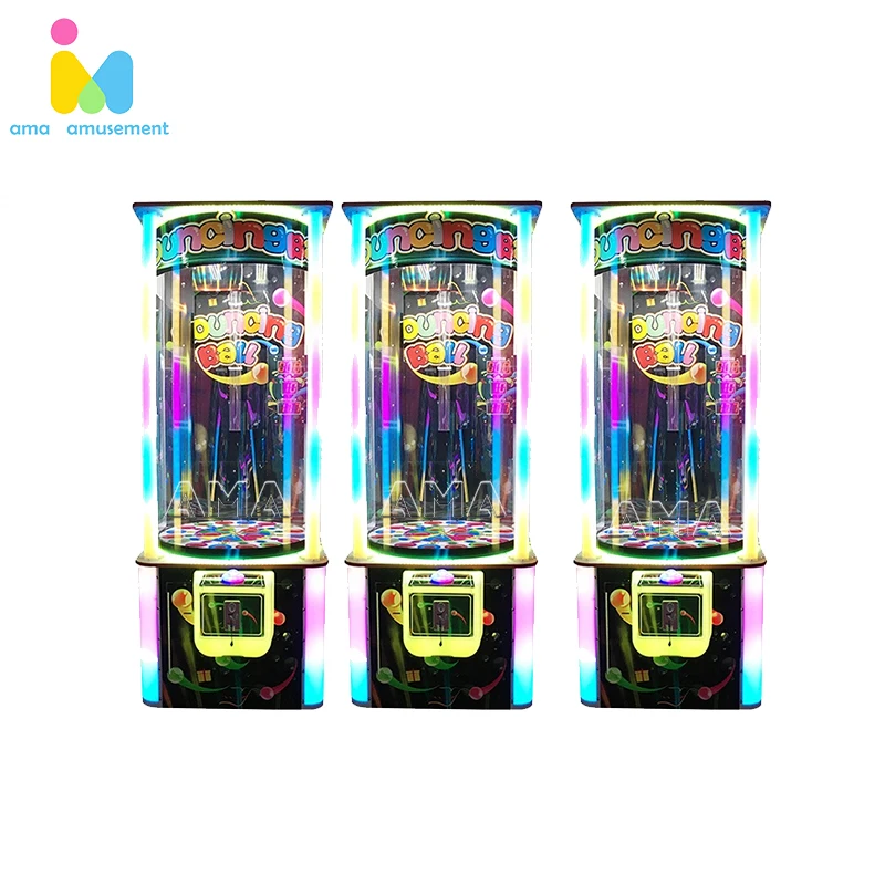 Ama Coin Operated Happy Bouncing Lucky Throw Ball Arcade Redemption Prizes Crane Games Machines