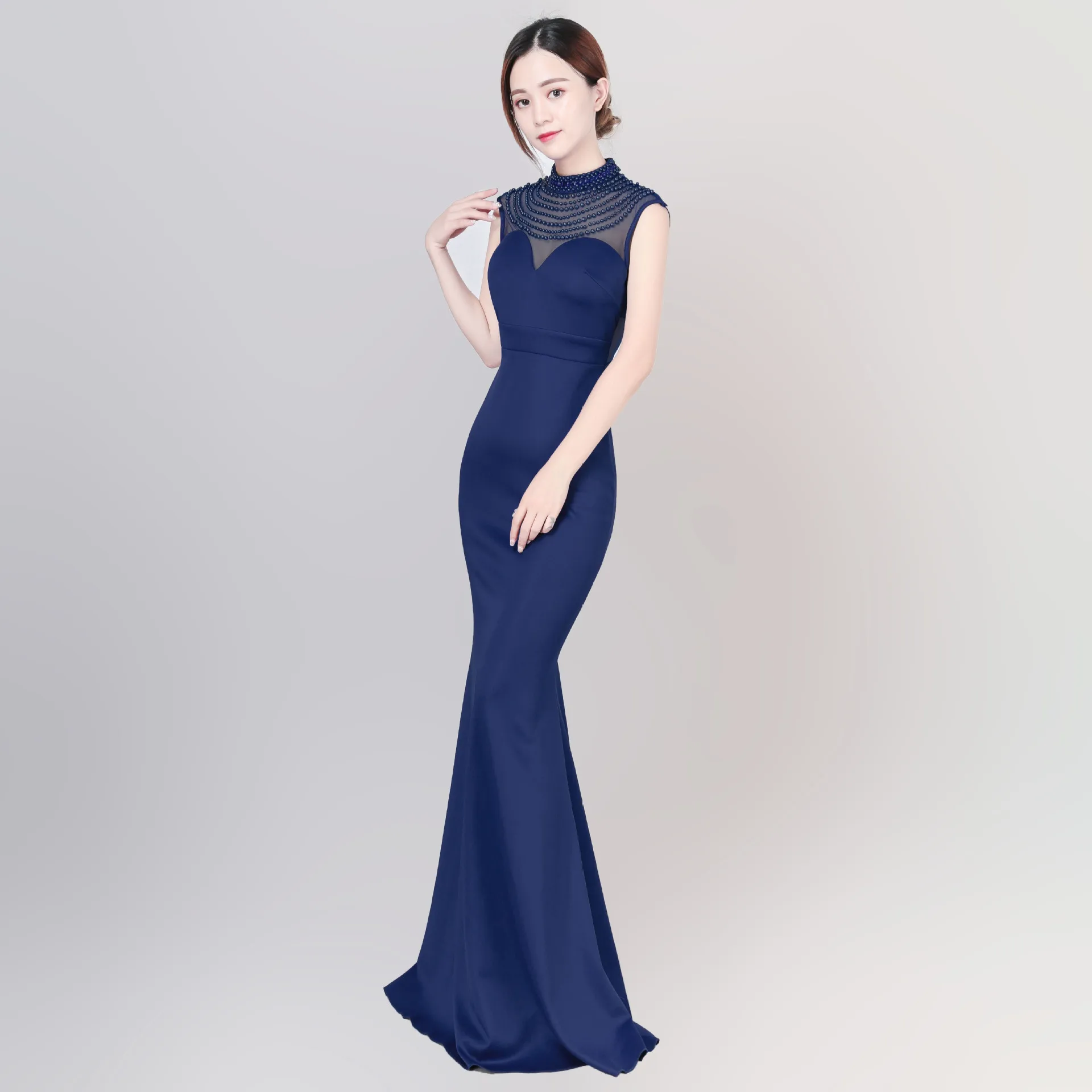 blue dress with green heels Ilaria Silk Midi Dress in Blue