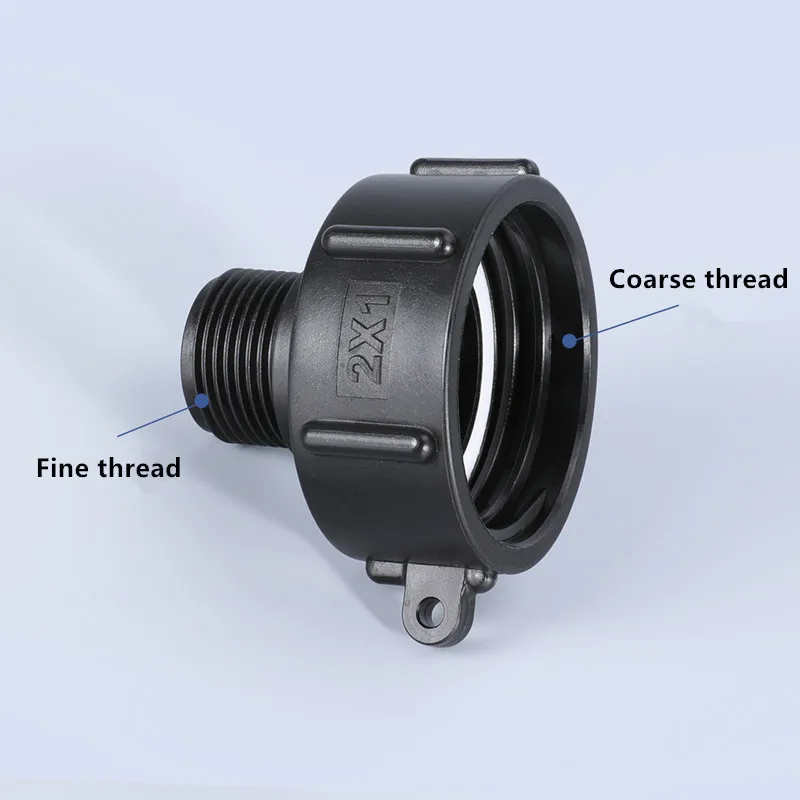 S60*6 To 1' Fine Thread Adapter Durable Valve Reducer Connector For Garden Hose IBC Water Tank