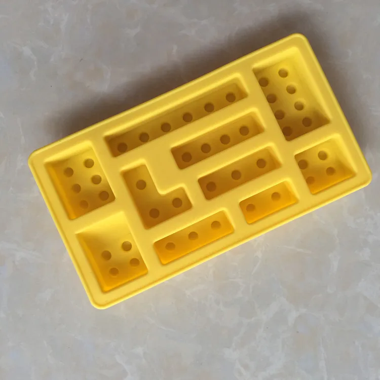 Building Block Moulds Silicone Building Brick Molds 12 Kinds of Shapes Ice Cube Candy Moulds Baking Minifigure