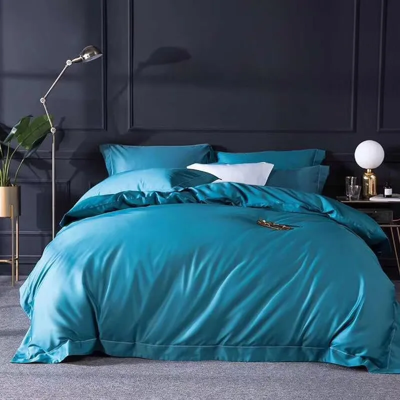 Luxury Bedding Set Cotton Duvet Cover Set 300tc Sateen Bed Sheet Covet Set 100% Cotton Bedsheet