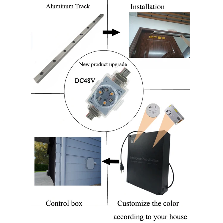 Harsh Environment Use DC48V Dream Color 9w String DC12V Led Pixel Light