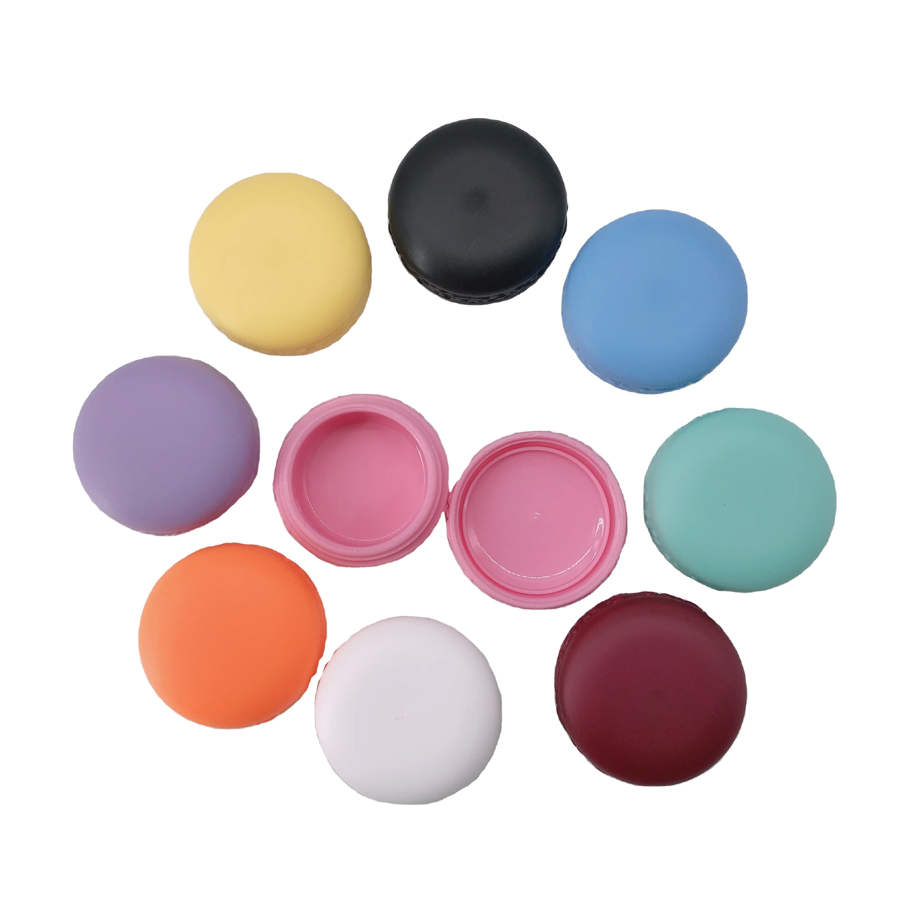 5ml 10ml Macaron colorful cute cosmetic Container 10g lip balm jar plastic Macaron eye cream Jar