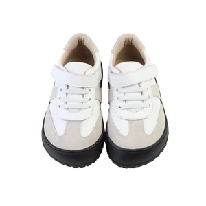 Babyhappy Factory Customized Outdoor Wider Toe Casual Shoes Leather Ergonomic Design Barefoot Sneakers for Baby Children