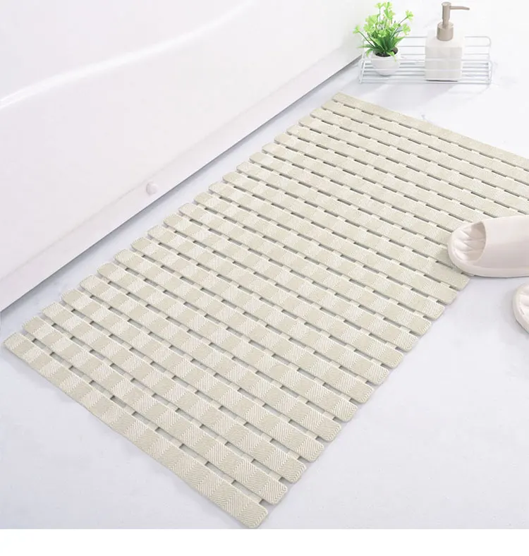 New Product Custom Household Bathroom And Hotel Square PVC Non Slip Bath Tub Mat With Suction Cup factory