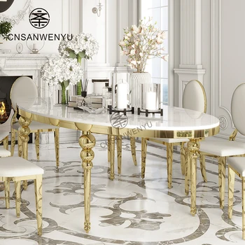 Wedding White Stainless Steel Dining Rose Gold Table wedding rent dining table